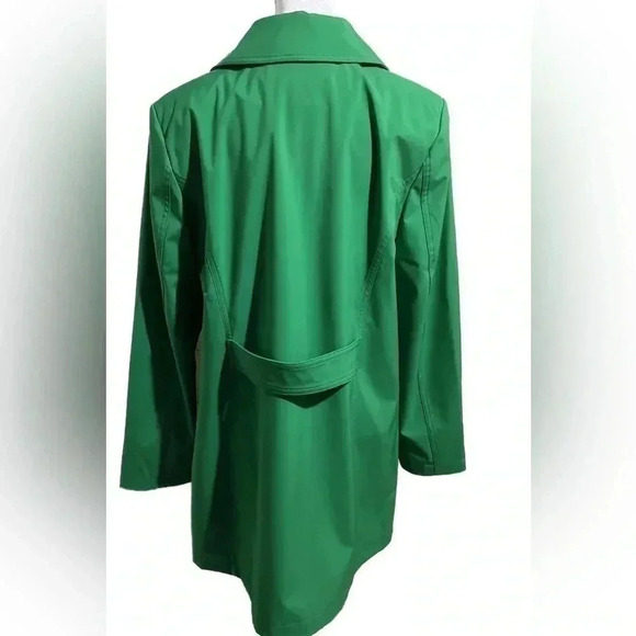 Dennis Basso Water Resistant Button Front Kelly green Jacket small - Picture 4 of 12